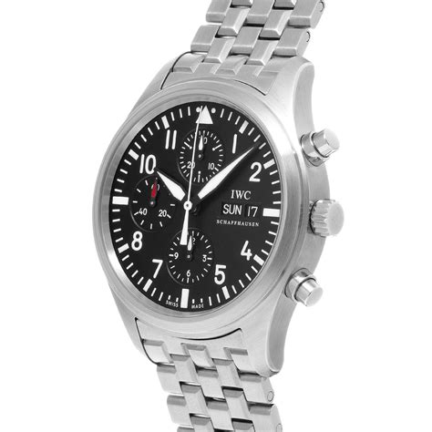 iwc iw371704|IW371704 IWC Classic Pilot's Automatic Chronograph Mens Watch.